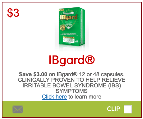 Canadian Coupons: Save $3 00 on IBgard 12 or 48 capsules Clinically