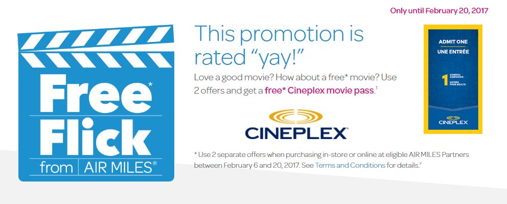 Air Miles Free Movie Offer