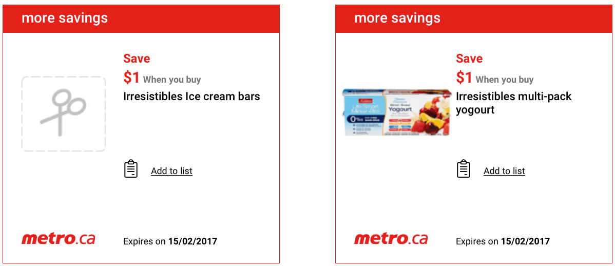 Metro Quebec Canada Coupons