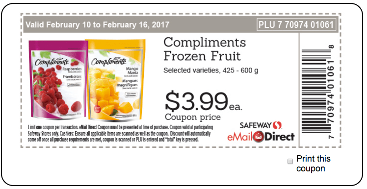 Safeway, Sobeys Canada Weekly Coupons Compliments Frozen