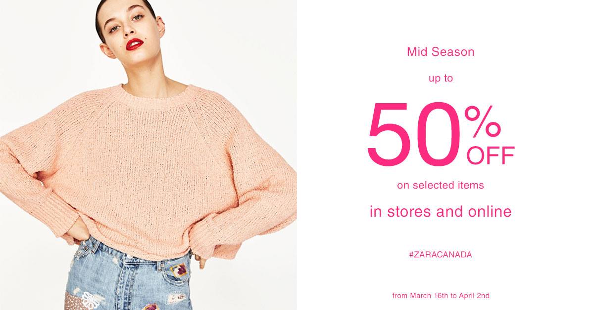 Zara Canada Mid Season Sale Save Up to 50 Off Canadian Freebies