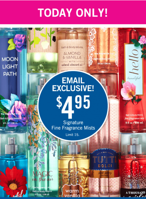 Bath & Body Works Canada Coupons Just 4.95 for Signature Fine