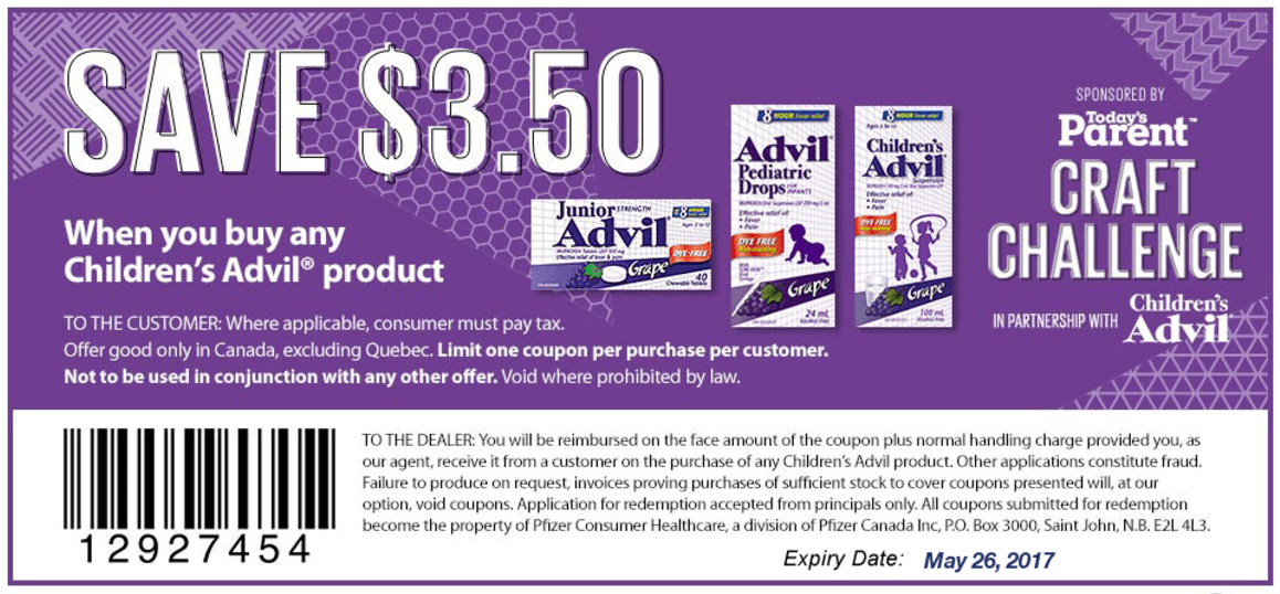 Canadian Coupons Save 3 50 Off Any Children s Advil Product