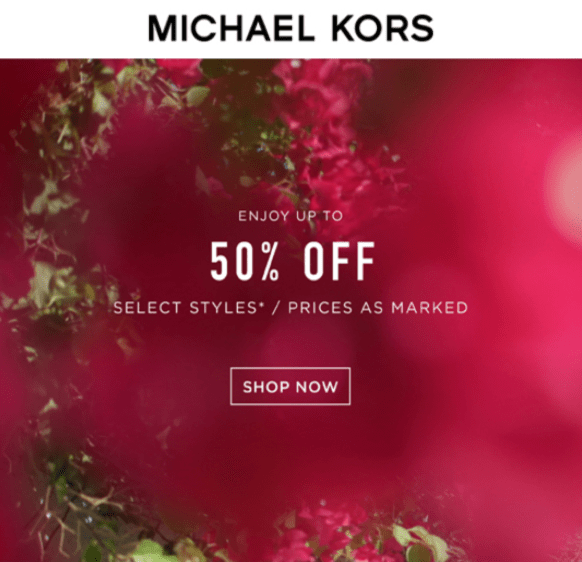 michael kors 50 off sale