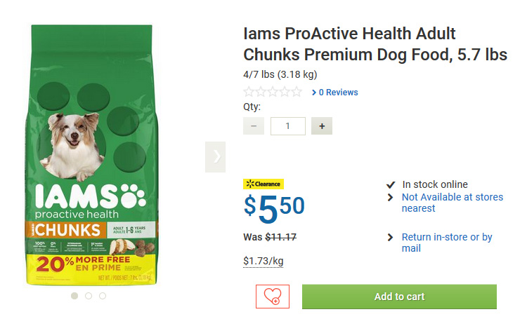 Walmart Iams Dog Food Clearance