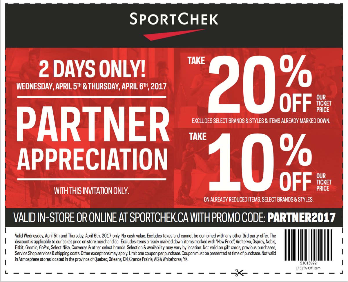 Sport Chek Canada Deal: Save 10%-20% Off Using Promo Code