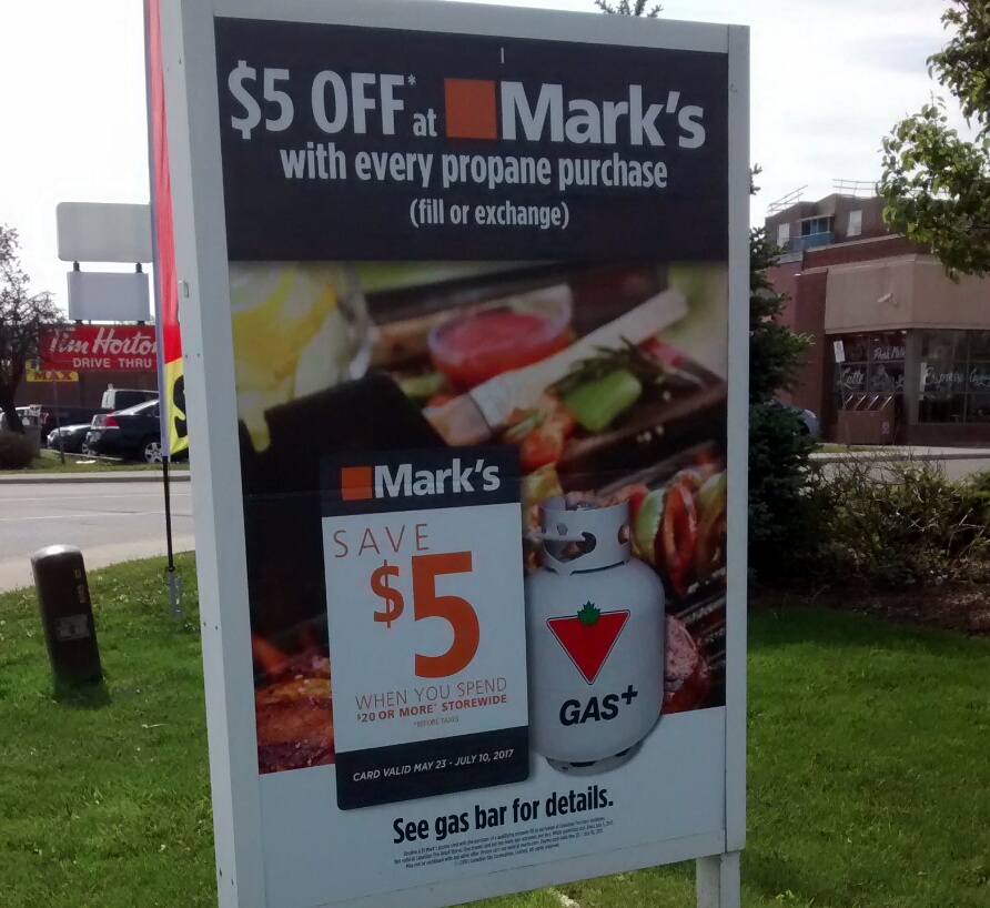 $5 Mark's Coupon with Canadian Tire Gas Bar Propane Purchase