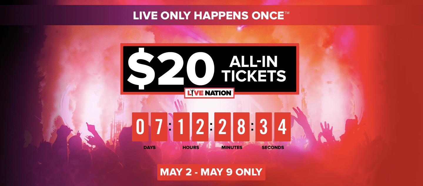 Live Nation Canada Sale 20 Tickets to This Summer's Top Concerts and
