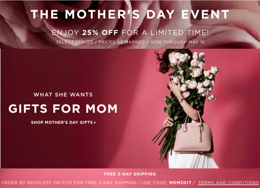 michael kors mother's day sale 2019