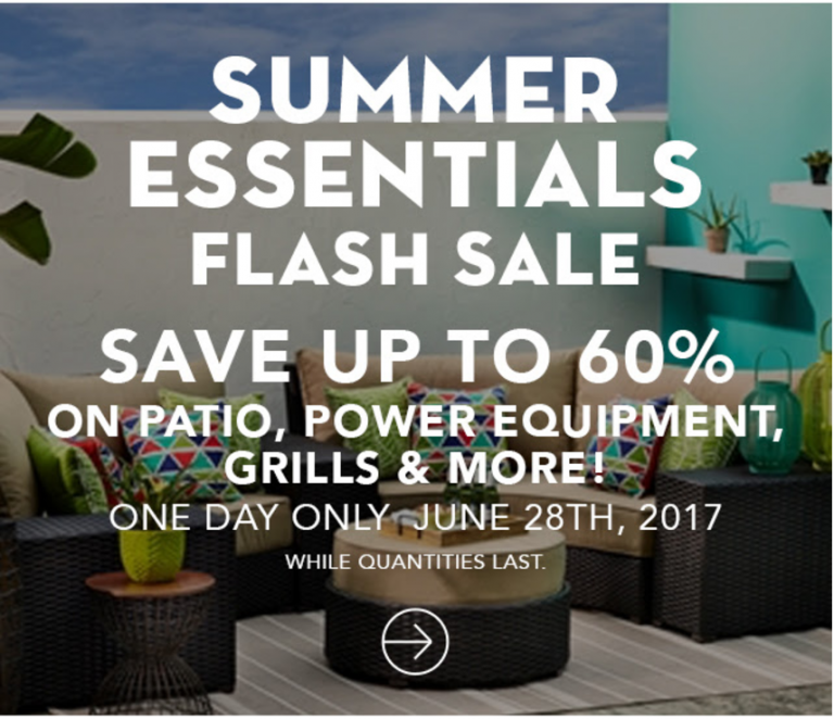 Lowe's Canada Summer Essentials One Day Flash Sale Save up to 60 on