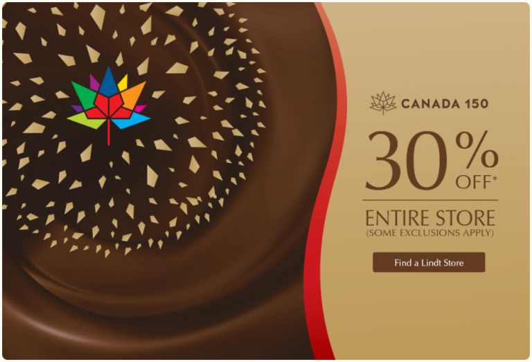 Lindt Chocolate Canada s 150th Birthday Sale Save 30 Off The Entire 