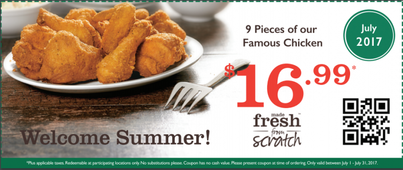 Mary Brown’s Canada July Coupon: 9 Pieces of Chicken for $16.99 ...