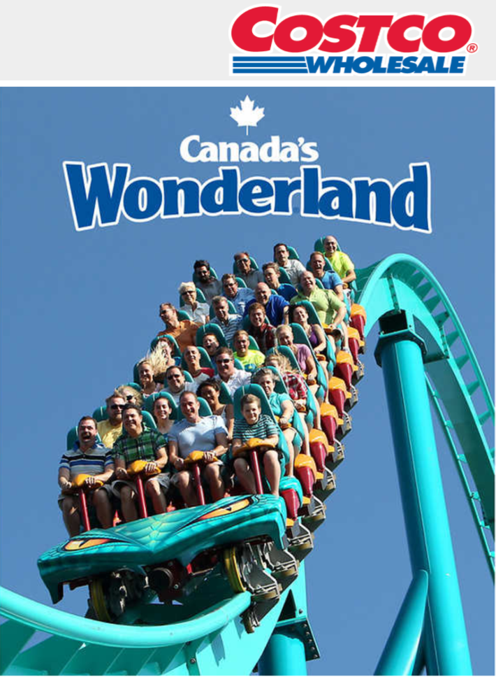 Costco Canada’s Wonderland Online Offers Save 9 on General Admission