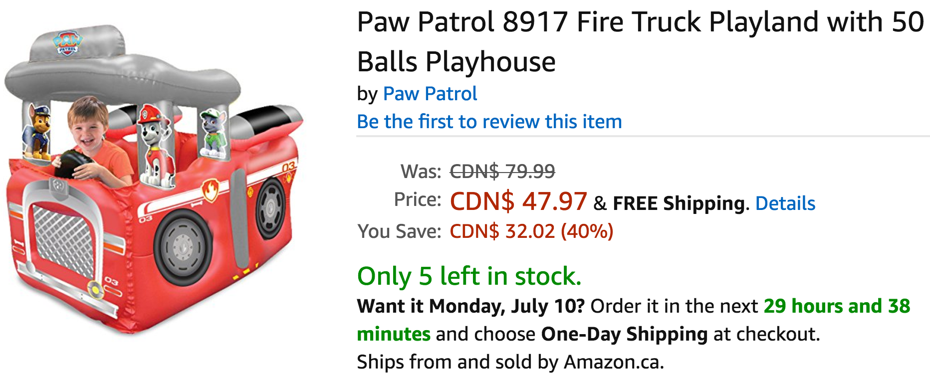 paw patrol fire truck with 50 balls playhouse