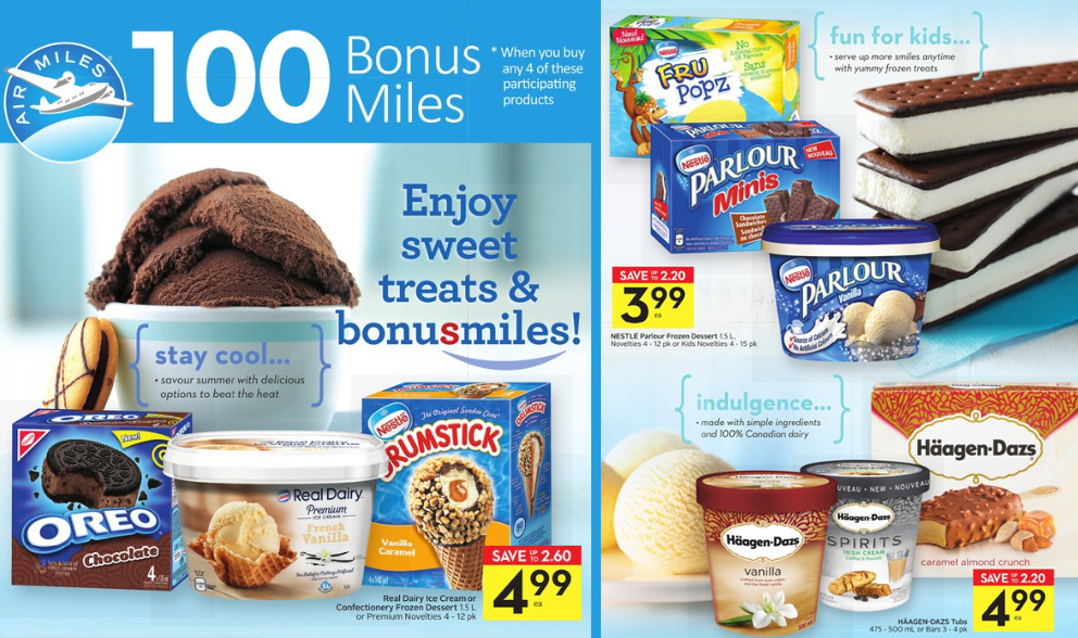 Sobeys Ice Cream Air Miles Deal
