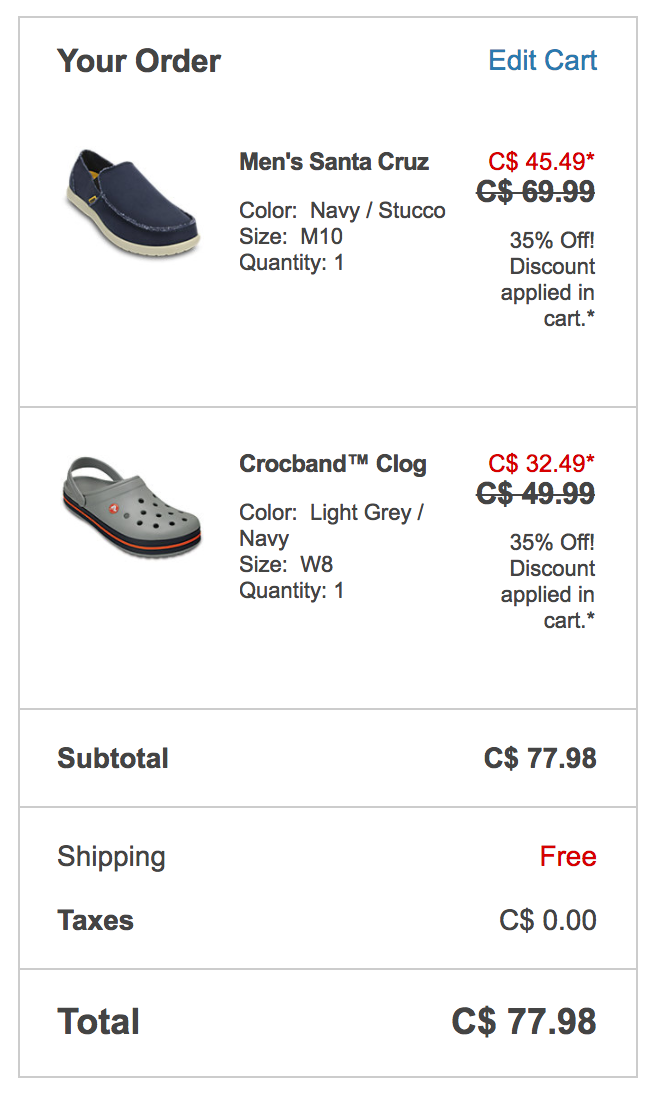 Crocs Canada Deal Save An Extra 35 Off Sitewide Using Promo Code 