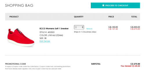 Ecco shoes clearance coupon