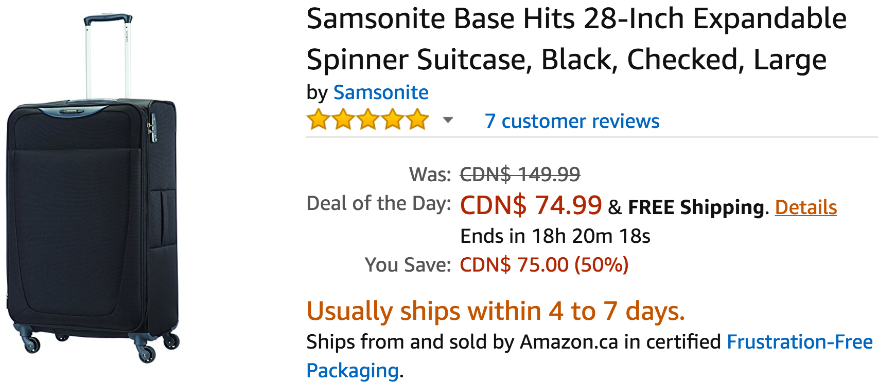 samsonite base hits spinner