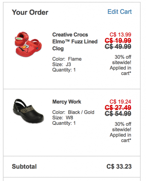 coupons for crocs website
