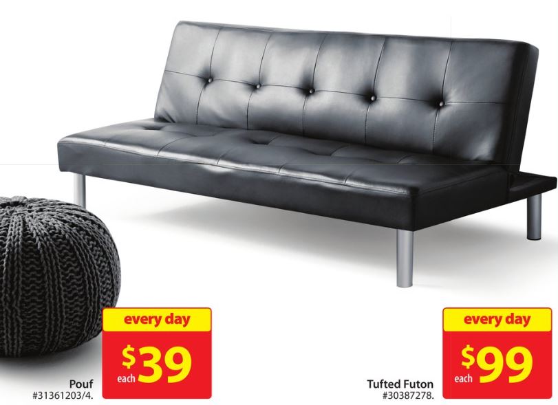 Walmart Mainstays Leather Futon $99