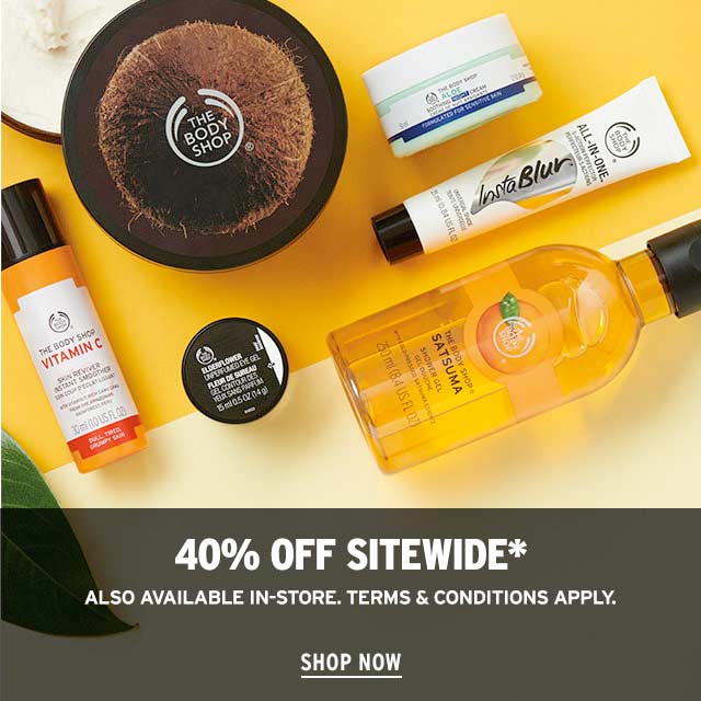 The Body Shop Canada Sale Save 40 off Sitewide + Free Shipping on 50