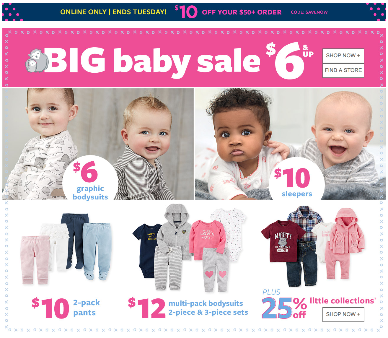 Carter's OshKosh B'Gosh Canada Deals 10 Off 50 Code + Big Baby Sale