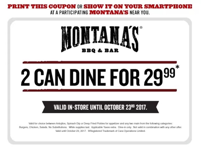 Montana 2025 grill coupons