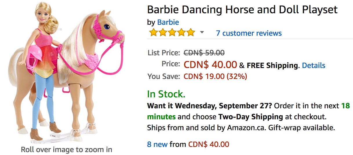 barbie dancing horse