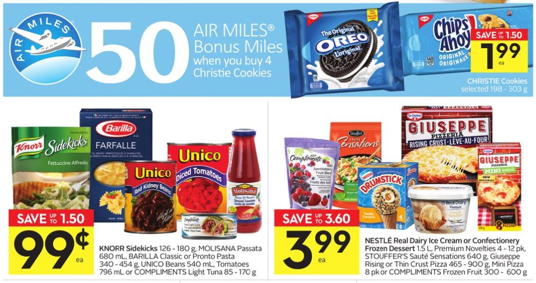 sobeys get airmiles on christie cookies