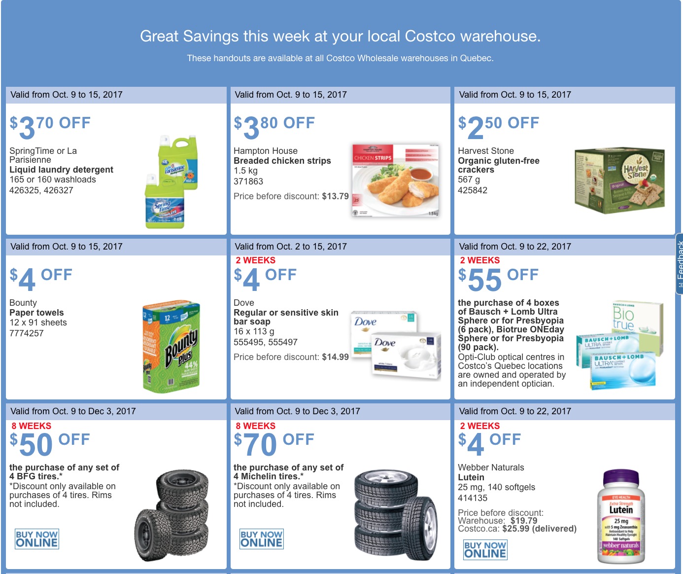 Costco Canada Weekly Instant Handouts Coupons Flyers For Quebec