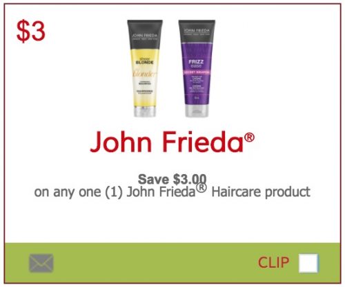 Canadian Coupons: Save $3.00 on John Frieda Haircare Product - Canadian ...
