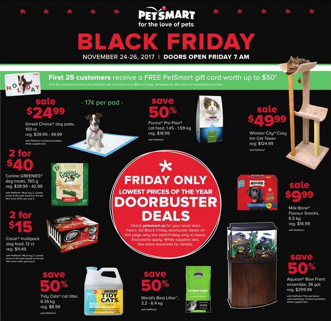 PetSmart Canada Black Friday 2017 Deals First 25