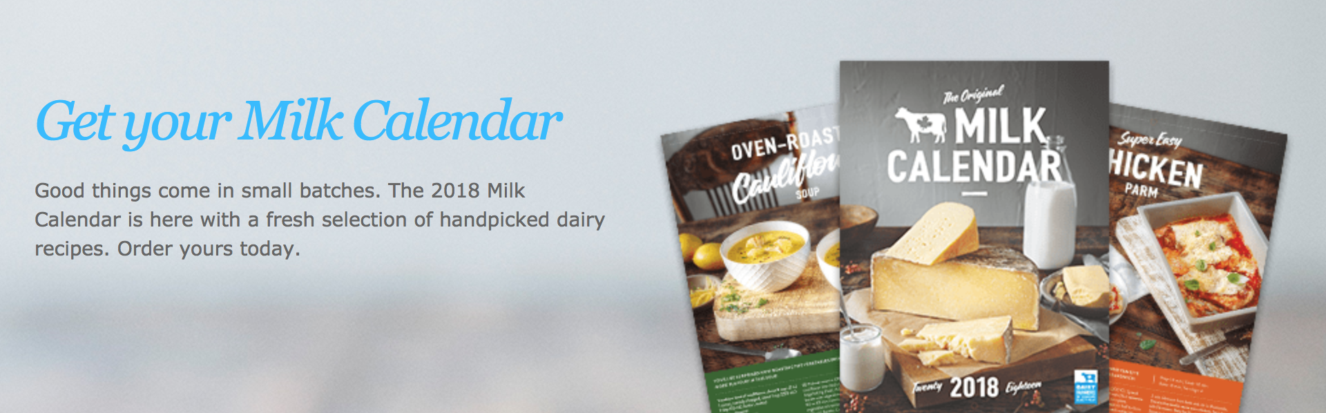 Dairy Farmers of Canada FREE 2018 Milk Calendar Canadian Freebies