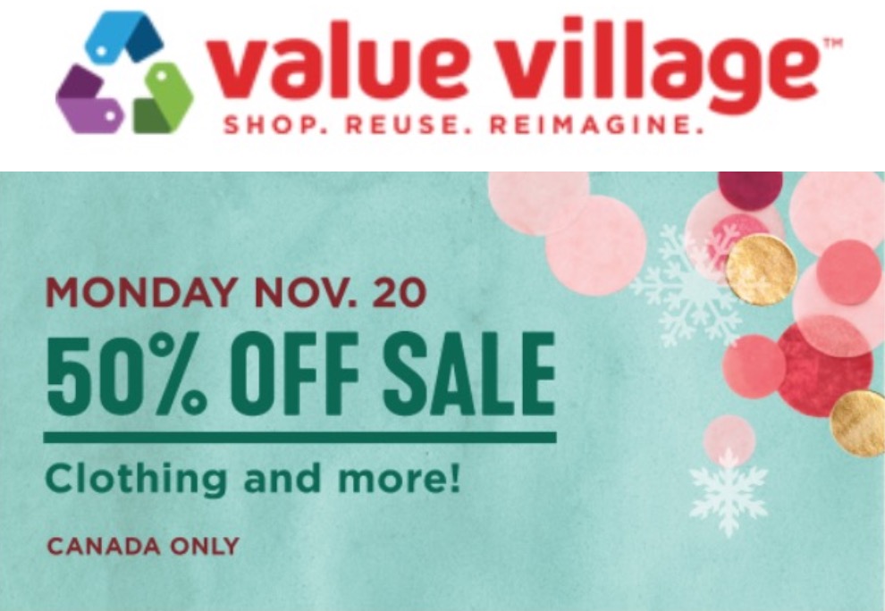 Value Village Canada Pre Black Friday Sale Save 50 Off Clothing