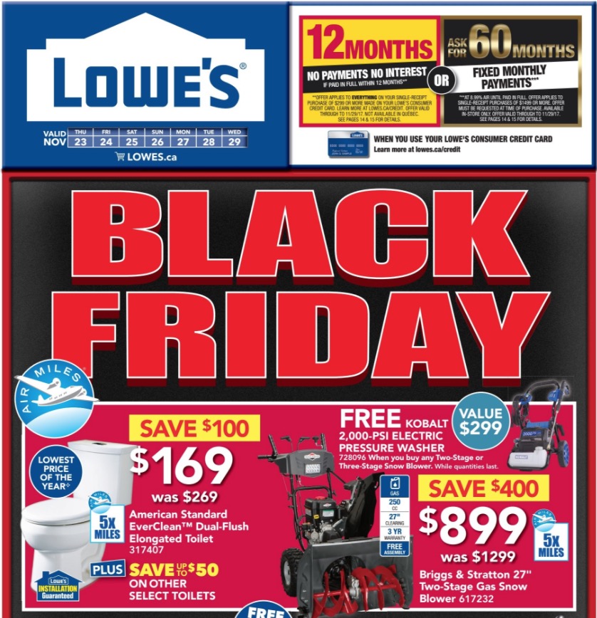 Lowe's Black Friday Circular 2019