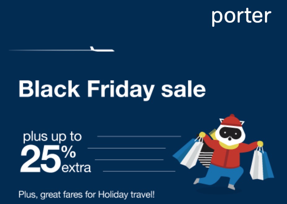 Porter Airlines Canada Black Friday 2017 Flight/Tickets