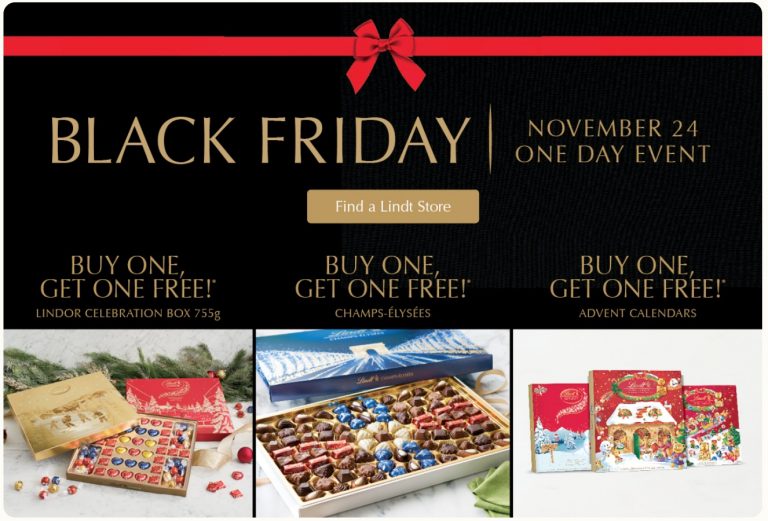 Lindt Canada Black Friday Sale Event *Today Only* Buy One, Get One FREE
