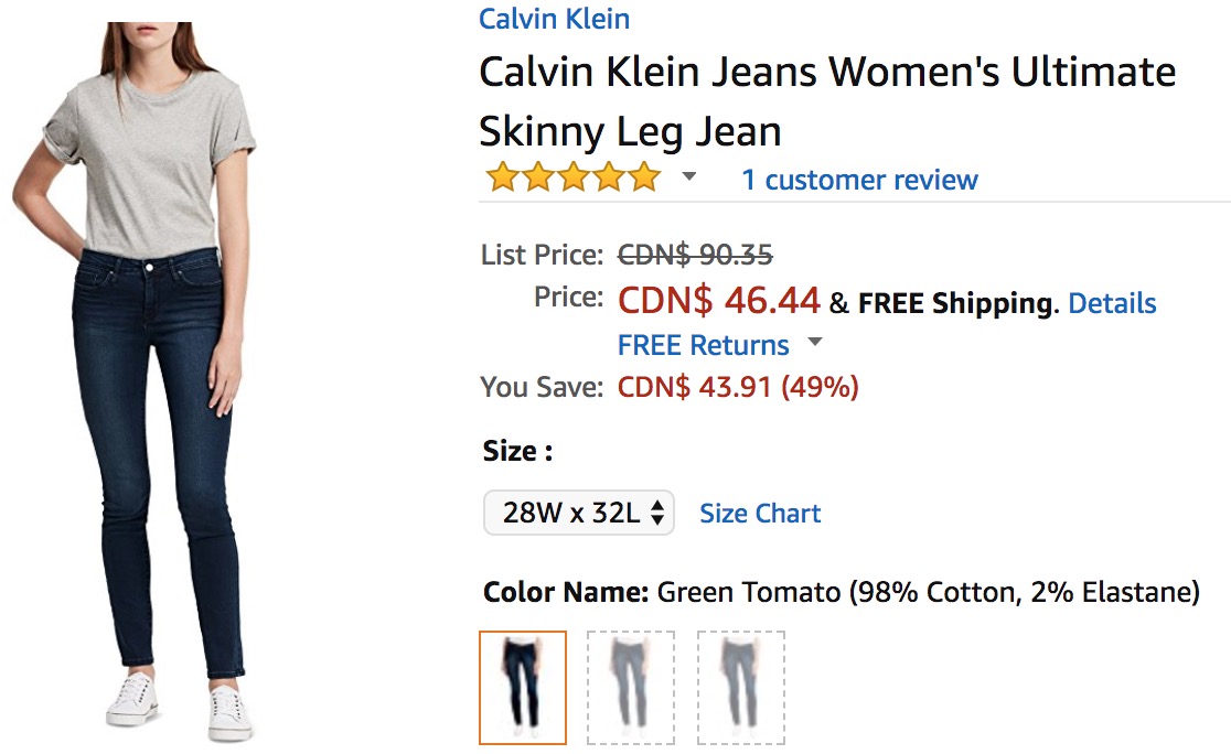 calvin klein jeans women's ultimate skinny jean