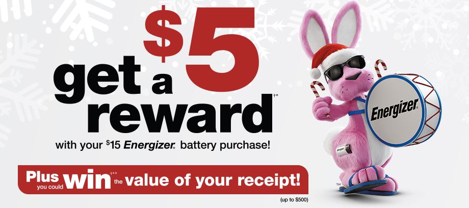 2017 Energizer Battery $5 Visa Rebate Gift Card Offer