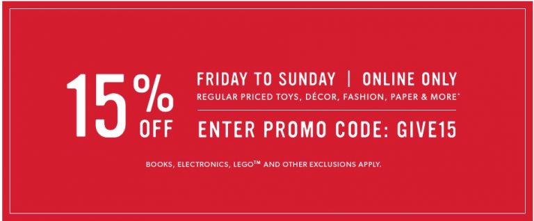 Indigo Canada Coupon Code: Save 15% Off Regular Priced Items This ...