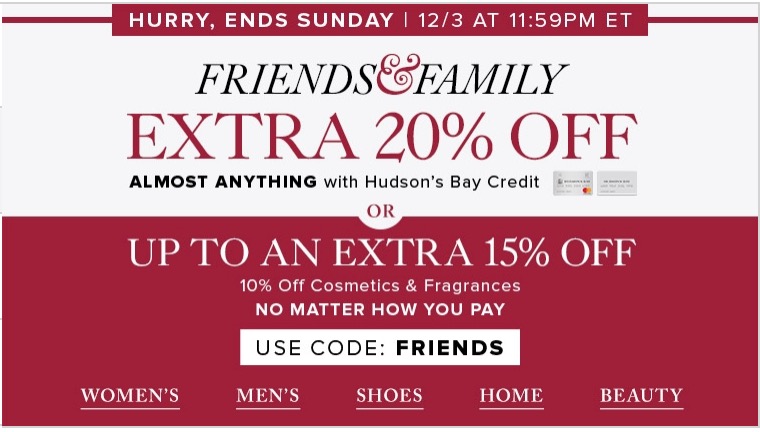 Hudson's Bay Canada Friends & Family Sale: Save 50% off Christmas Trees ...