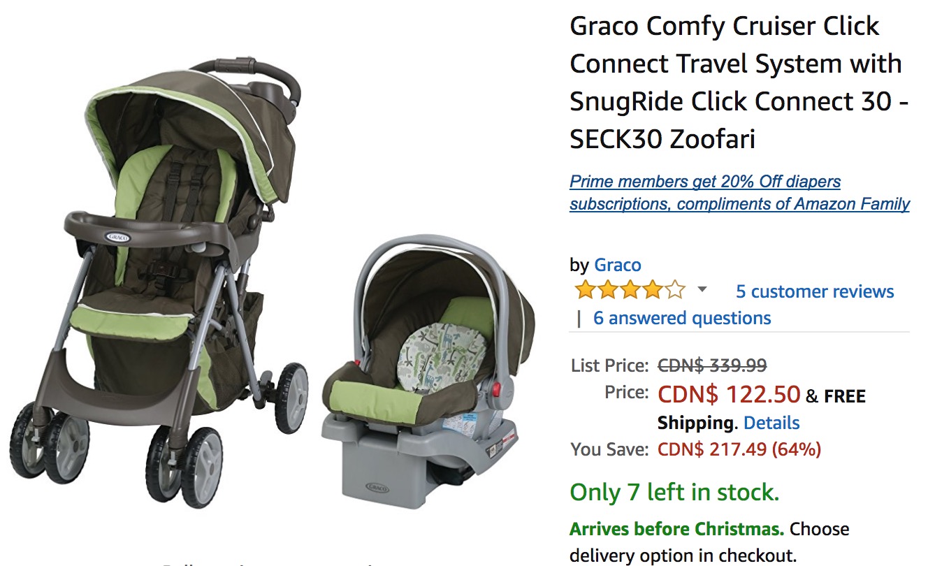 graco comfy cruiser travel system canada