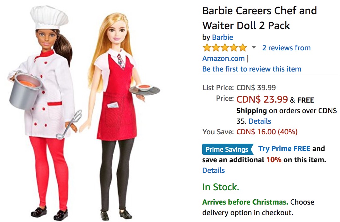 barbie chef and waiter