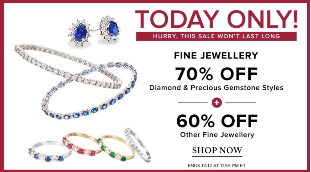 Hudson's Bay Canada Holiday Deals: *Today Only* Save 70% Off Diamond 