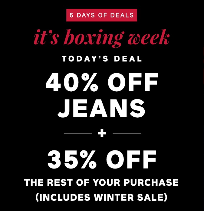 Gap canada shop boxing day sale