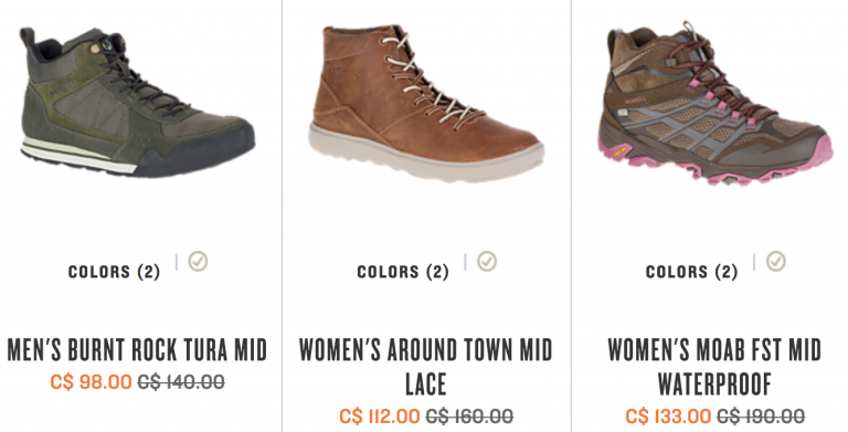 merrell canada coupon