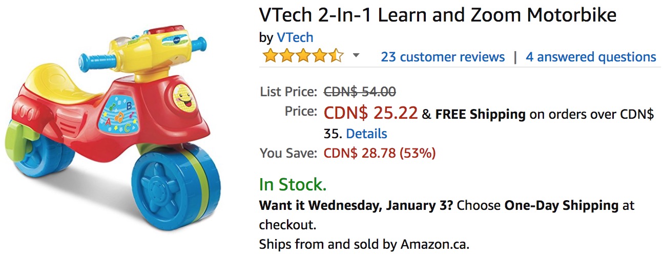 vtech 2 in 1 learn and zoom motorbike amazon