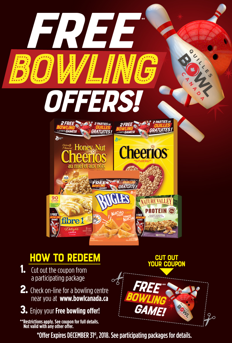 General Mills Canada Free Bowling Game Offer On Participating Products