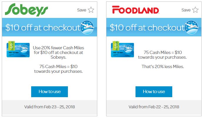 Air Miles Bonus Redemption Foodland Sobeys