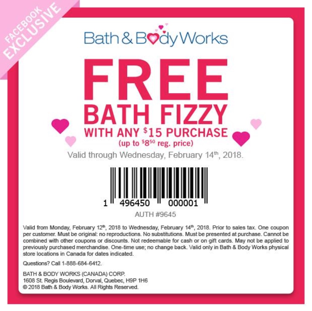 any freebie coupons for bath and body